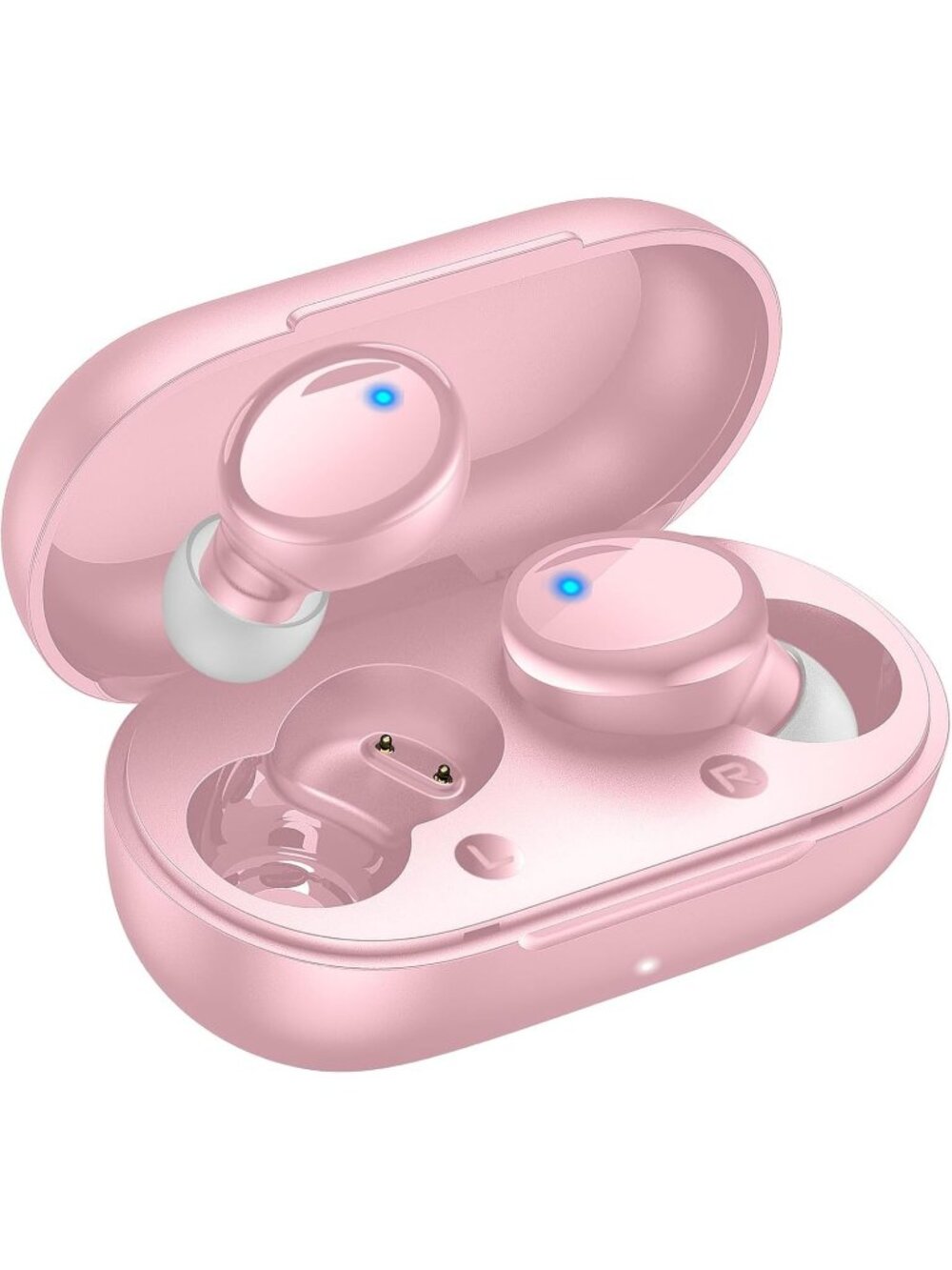 Wireless Pink 48H Playtime Premium Sound Deep Bass Workout Bluetooth 5.4 Earbud